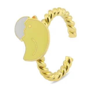 Huhn Ring vergoldet