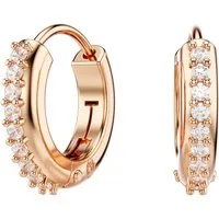 Swarovski Paar Creolen Schmuck Geschenk Matrix Ohrringe, mit Swarovski® Zirkonia (synth)