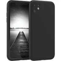 EAZY CASE Handyhülle für Apple iPhone 11 Hülle Silikon 6,1 Zoll, Silikon Schutzhülle mit Kameraschutz kratzfest Back Cover Etui Schwarz