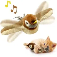 feinlux Tier-Intelligenzspielzeug Katzenspielzeug Elektrisch, packung zur Selbstbeschäftigung Vogel beweglich Polyester, ABS