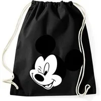 Blondie & Brownie Turnbeutel Mickey Zwinker Baumwoll Turnbeutel Freizeit Sport Kordel Komfort, Turnbeutel Mickey Zwinker Baumwolle Kordelzug Schule Sport