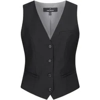HECHTER PARIS Anzugweste HECHTER PARIS Corporate Weste Damen Tailored Modern Fit Schwarz