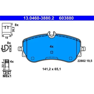 ATE Bremsbel?ge hinten VW Amarok Crafter Grand