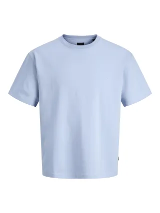 JACK&JONES - JPRBLAETHAN SS LOGO TEE SN Chambray Blue - Gr. - M