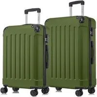 YONSLY Trolleyset Hartschalen-Reisekoffer Rollkoffer Trolley Gepäckset aus ABS, 4 Rollen, (Reiseset, 2 tlg., Größen L&XL), mit 360° Doppelrollen, Zahlenschloss und ergonomischem Gummigriff