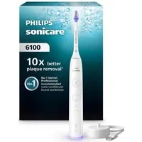 Philips Sonicare Elektrische Zahnbürste Series 6100 HX7400/01, Aufsteckbürsten: 1 St., mit visueller Andruckkontrolle, 5 Putzeinstellungen, inkl. Ladegerät