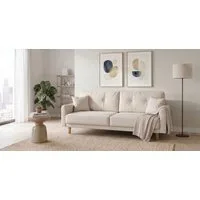 OTTO home 3-Sitzer TRIPLO optionale Schlafsofa mit Bettkasten, Maße B/T/H: 215/100/89 cm, Wahlweise Bettfunktion - Liegefläche 145x191 cm, Rücken-, Zierkissen