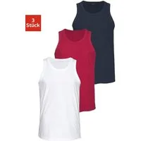 H.I.S Tanktop, Unterziehshirt, Unterhemd für Herren (3er-Pack) unifarben, Rundhalsausschnitt, aus Baumwolle