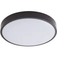 Lindby Deckenleuchten Medon, LED, Metall, Schwarz warmweiß IP44, LED 24 W gesamt, warmweiß