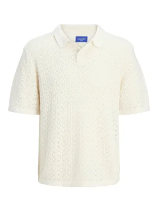JACK&JONES - JORHYDRA KNIT SS POLO sea salt - Gr. - L