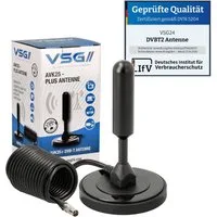VSG24 DVBT2 HDTV Antenne ADVANCED HD ALU-Kern für max. DVB-T2 Signalqualität Innenantenne (DVBT2 HD), 1058