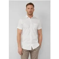 s.Oliver Kurzarmhemd Hemd Tailored Fit: Strukturiertes Kurzarm-Hemd aus Baumwollstretch