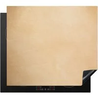 MuchoWow Herd-Abdeckplatte Leder - Druck - Lederoptik/print - Beige, Vinyl, (1 tlg), Cerankochfeld Abdeckung, Herd Abdeckplatten Vinyl, 58.3x51.3 cm