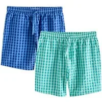 Next Pyjamashorts Karierte Schlafanzugshorts aus Jersey, 2er-Pack (2-tlg)