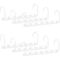 relaxdays Mehrfach-Kleiderbügel Metall Raumsparbügel 6er Set, (6-tlg)
