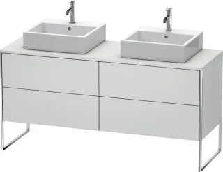 Duravit XSquare Konsolenwaschtischunterbau bodenstehend Weiß Seidenmatt 1600x548x778 mm - XS4927B363 XS4927B3636