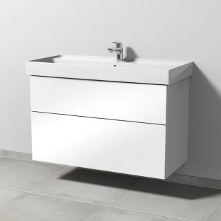 Sanipa 3way Waschtischunterbau zu Villeroy & Boch Collaro Waschtisch mit 2 Auszügen, Weiß-Glanz SF83778