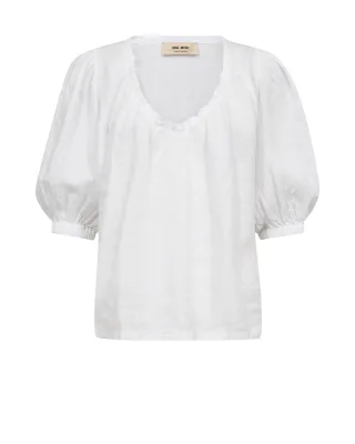 MOS MOSH - MMTaissa Linen Blouse white - Gr. - XL