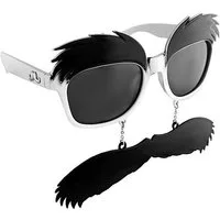 Sun Staches Kostüm Groucho Partybrille, Lustige Brille mit Schnauzbart und Augenbrauen