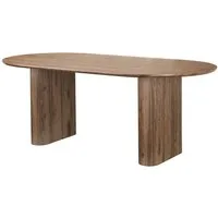 OTTO home Esstisch Bostonia, ovaler Esstisch, Beine mit Rillenstruktur, pflegeleicht, Höhe 76 cm