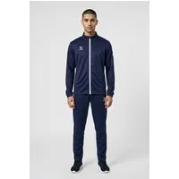 hummel Trainingsanzug HMLLOGO SUIT (2-tlg), zweiteiliges Set, ohne Kapuze, aus Polyester