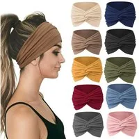 nsihing Haarband 10 Stück Damen Stirnbänder Workout Yoga Übung Stirnbänder, 10-tlg.