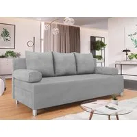 MIRJAN24 Schlafsofa Dover Cord, mit Schlaffunktion und Bettkasten, mit Chromfüße, Polsterhocker als Option