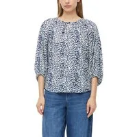 s.Oliver Druckbluse 3/4-Arm Sommerbluse / bedruckt / Rundhals