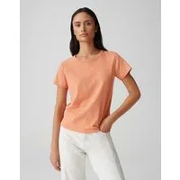 OPUS T-Shirt SORILA Regular aus Baumwoll Leinen Mix