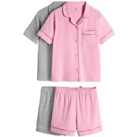 The Set Pyjama The Set Kurzer Pyjama Soft-Touch, 2er-Pack (4 tlg)