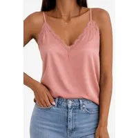 Worldclassca Trägertop Worldclassca Damen Trägertop mit Spitze Sommer Spaghetti Top Locker Trägertop mit Spitze - Sommer Top