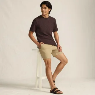 T-Shirt aus Jersey mit Struktur für Herren, Herren, size: regular, Rot, Baumwolle/Polyester, by Lands' End