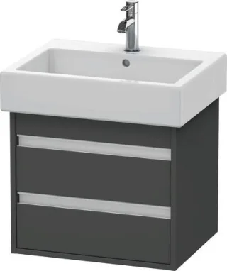 Duravit Ketho Waschtischunterbau wandhängend Graphit Matt 550x440x480 mm - KT663604949 KT663604949