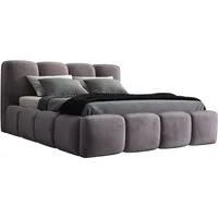 A&J MöbelLand GmbH Polsterbett DONA-OM mit Lattenrost und Bettkasten. (Bett mit Kopfteil. Lattenrost und Bettkasten Inclusive! Viele Varianten zur Auswahl – wählen Sie Größe und Farbe!, TOP ANGEBOT), Länge: 220 cm Höhe Kopfteil: 100 cm