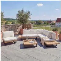MCW Loungeset MCW-H54-Set, (4-tlg), Wasserabweisende und abnehmbare Bezüge, Hohe Stoffqualität 230g/m²