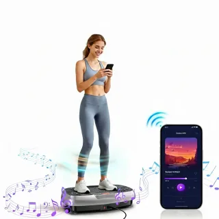 [EU Direct] Bominfit V76 3D Vibration Plate, 160kg Heavy Duty Whole Body Vibration Platform for Body Shaping & Lymphatic