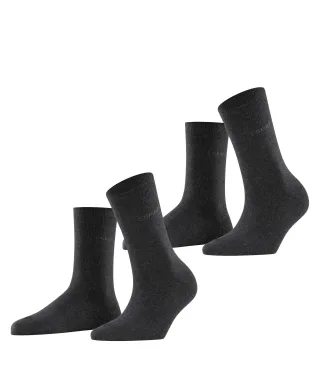 ESPRIT socks & tights - Esprit Uni 2-Pack Damen anthra.mel - Gr. - 40.5