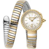 Just Cavalli Time Quarzuhr Signature Snake JC1L351M0055, Armbanduhr, Damenuhr, Edelstahlarmband, analog, Kristallsteine