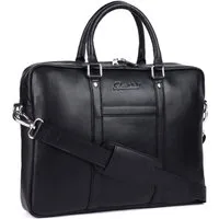 Benthill Aktentasche Echt Leder Laptoptasche Büro Tasche Umhängetasche Schultertasche, Schultergurt / Umhängegurt Reißverschlussfach