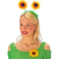 Das Kostümland Haarreif Sonnenblumen Haarschmuck - Kostüm Gärtner Clown, 1-tlg.