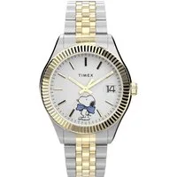 Timex Quarzuhr TMEX x PEANUTS TIMEX LEGACY TW2Y11100AJ, Armbanduhr, Damenuhr, Edelstahlarmband, Datum, Leuchtzeiger