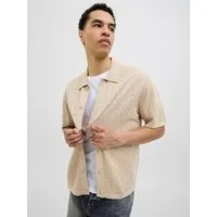 Jack & Jones Polokragenpullover JORTYLER KNIT SS POLO SN Baumwollmischung, relaxed fit