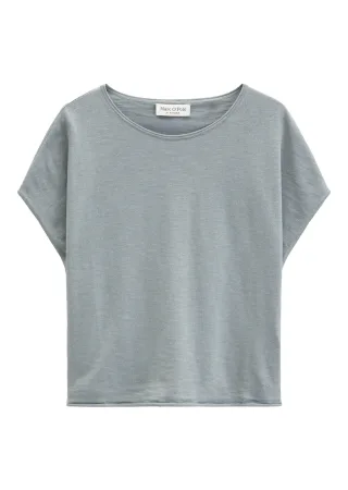 Marc OPolo Casual - Feinstrick-Shirt im Loose Fit grau/grün - Gr. - M