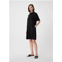 comma Minikleid Kleid Ausgestelltes Kleid aus Leinenmix mit Hemdkragen