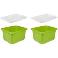 keeeper Organizer emil (Set, 2 St., 2), Aufbewahrungsbox, 24 L, mit Deckel, hochwertiger Kunststoff