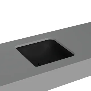 VitrA New Metropole Unterbauwaschtisch quadratisch 40 cm ohne Überlaufschlitz Schwarz,7533B483-1083 7533B483-1083
