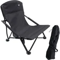 Spetebo Campingstuhl Strandstuhl schwarz klappbar mit Tragetasche - 59 x 58 cm (Stück, 1 St), Klappstuhl klein für Strand und Garten