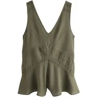 Next Playsuit Playsuit mit Spitzeneinsatz und V-Ausschnitt (1-tlg)