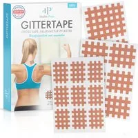 Health Press Kinesiologie-Tape Gittertape Cross Tape hautfreundliche Gitterpflaster (134-St) hohe Klebekraft, lange Haftdauer