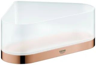 GROHE Eck-Duschablage Selection 41038 mit Halterung Glas/warm sunset, 41038DA0 41038DA0